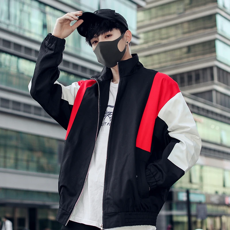 

2019 New Fashion Causal mens jackets and coats Male clothes streetwear reflective Zipper windbreaker Free shipping