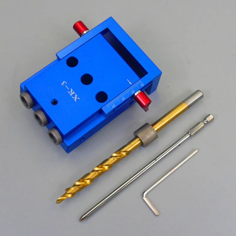 

Working Punch Locator with Puncher Woodworking Tool Set Punching Tool Aluminium Alloy Oblique Hole Jig Kit System for Wood