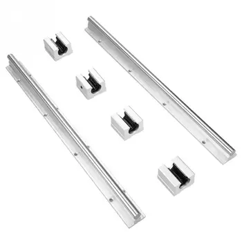 

New Hot 2Pcs SBR12-400mm 12mm Linear Slide Rail Shaft 4Pcs SBR12UU Bearing Block for DIY CNC Routers Mills Lathes