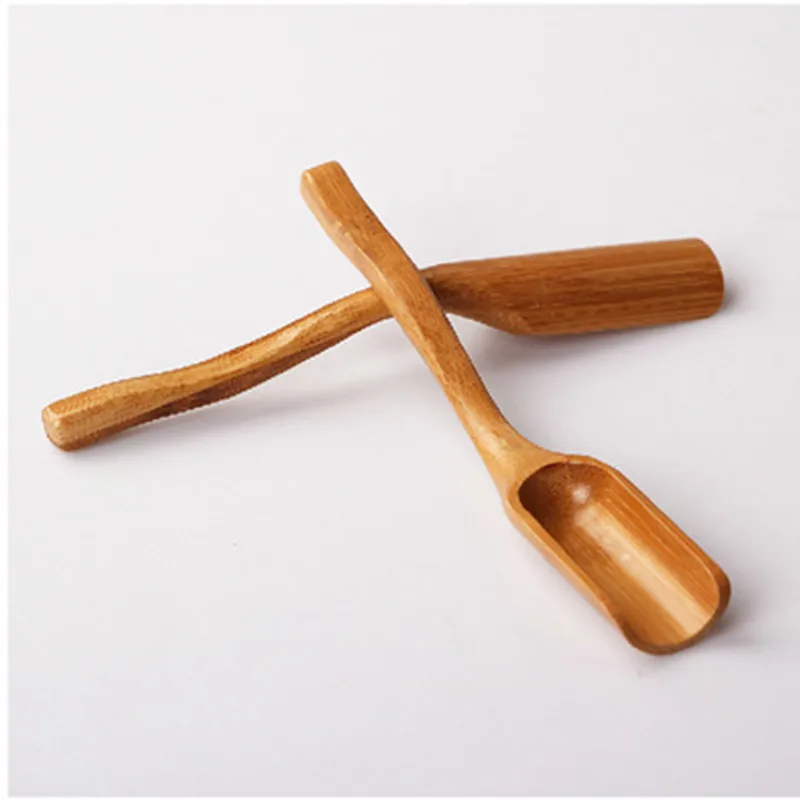 

New Natural Bamboo Tea Spoon Honey Sauce Sugar Wooden Spoons Coffee Scoop Tea Utensil Kitchen Accessorie Tableware Tools