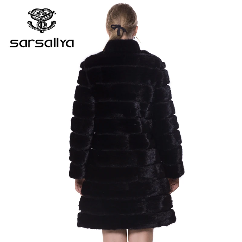 Flash Deal Real Mink Fur Coat Winter Long Natural Fur Mink Coats And Jacket Black Transformer Warm Women Clothes 2019 Vintage Plus Size 7XL 4