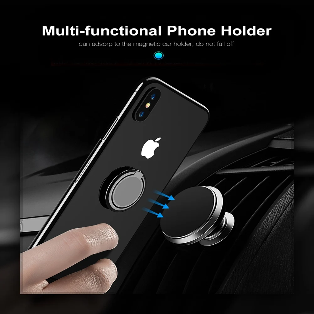 CASEIER кольцо держатель для телефона iPhone X XR XS 7 8 6 Plus Магнитный Подставка пальца