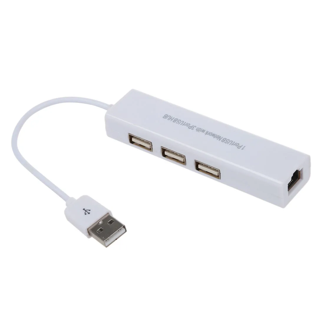 Концентратор USB 2,0 с 3 портами и сетевым адаптером Ethernet LAN Card 10/100 Мбит/с