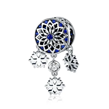 

Hot Sale 925 Sterling Silver Snowflake Flower & Dream Catcher Beads Charms Fit Pandora Bracelets Necklaces Jewelry Scc1117