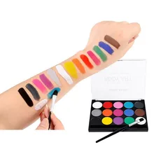 15 цветов/набор краски для лица и тела, макияж, акварельные акриловые кисти, художественные краски, принадлежности для рисования, пигментные граффити для художников 03173