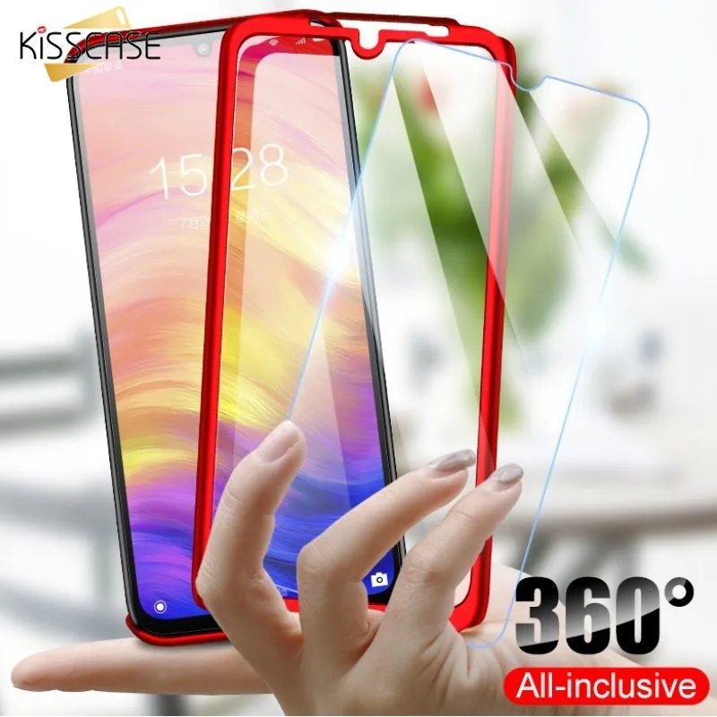 Kisscase полный чехол для телефона Xiaomi mi 9 8 se защитный Xiao note 6 pro 5x 6x стеклянная пленка