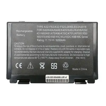 

6 Cell Laptop Battery for ASUS K60IJ K50IJ K50I K60I A32-F82 A32-F52 X8B X8D