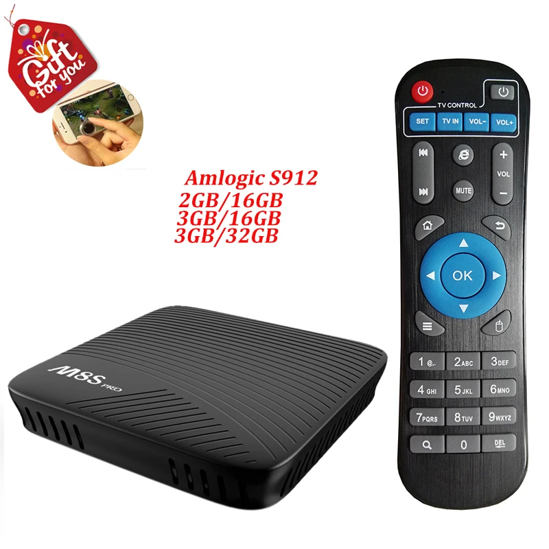 

M8S PRO Android 7.1 Smart TV Box Amlogic 912 Quad Core 3GB DDR4 32G Wifi H.265 OTA 4K better than Htv mag 254 256 Iptv Top Box