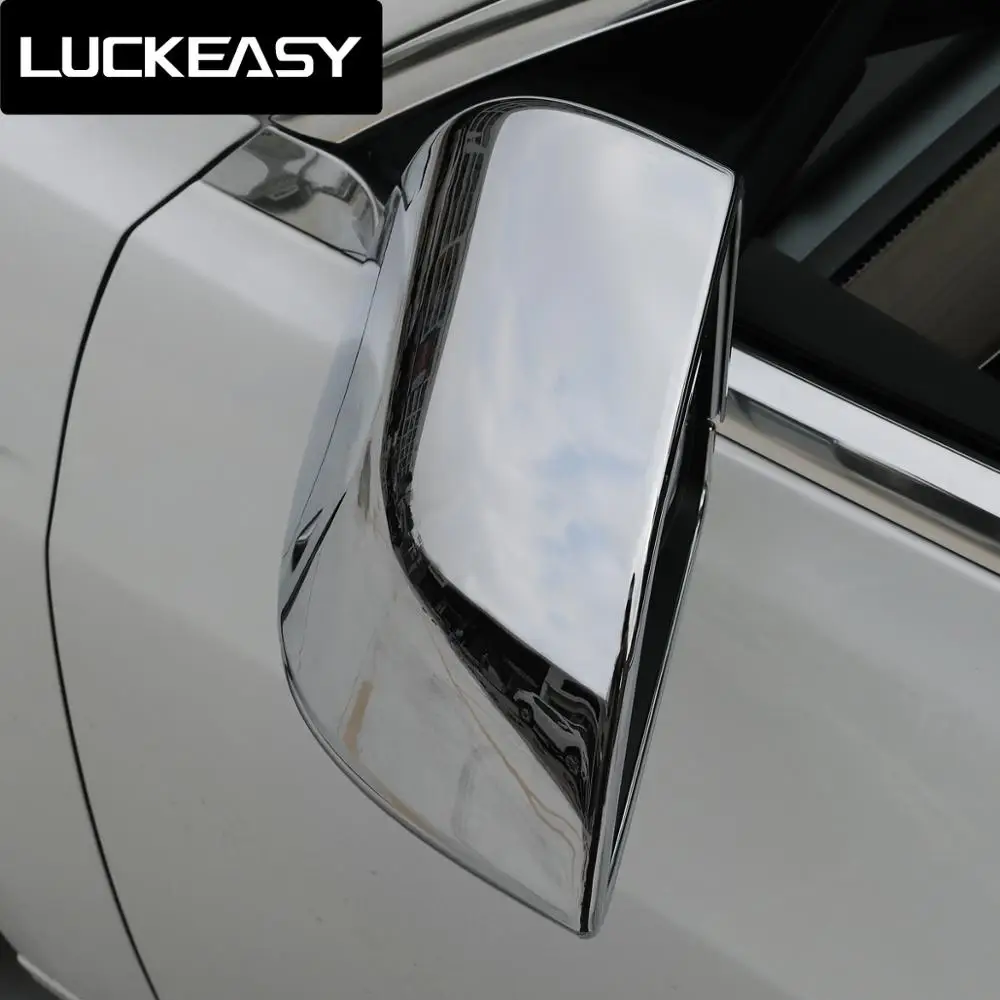 LUCKEASY накладка на зеркало заднего вида автомобиля боковой для Tesla модель 3 прочный высококачественный хромированный чехол для зеркала заднего вида 2 шт./