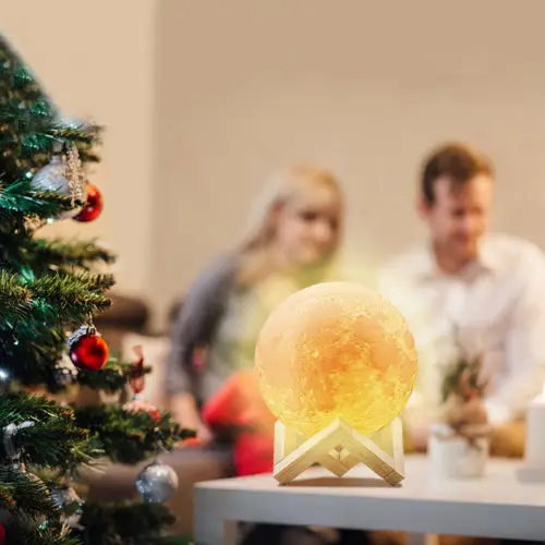 

3D Printing Moon Night Light 16 Color USB LED Magical Light Table Desk Moon Lamp Glow Party Supplies