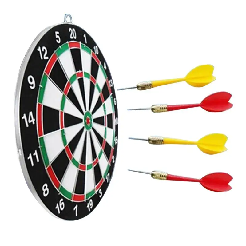 

1PC Set Portable Round Professional Premium Durable Dartboard Toys Accessory with 4 Needles for Kids Adults Bedroom Home Office