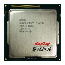Intel-Procesador Intel Core i7-2600S, cuadro núcleos, ocho núcleos, 2.8 GHz, 65 W, LGA, 1155