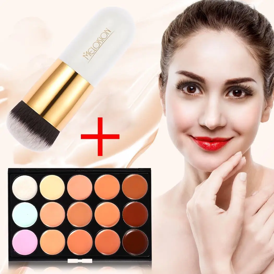 Professional 15 Colors Makeup Palette Concealer Cream 130g Powder Brush Set China Home Travel etc. | Красота и здоровье