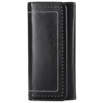 

ABDB-Sendefn Split Leather Women Vintage Wallets Large Capacity