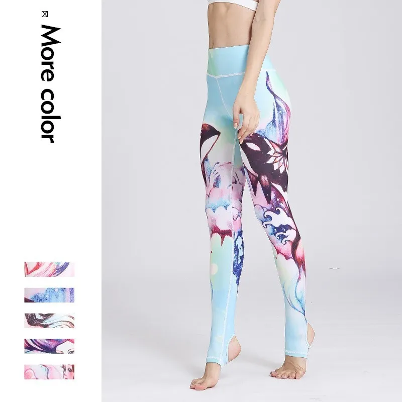 Women Sport Wear High Waist Power Flex Stirrup Foot Yoga Capris Tights Fast Drying Gym Fitness Running Pants Dancing Leggings Women Sport Wear High Waist Power Flex Stirrup Foot Yoga Capris Tights Fast Drying Gym Fitness Running Pants Dancing Leggings