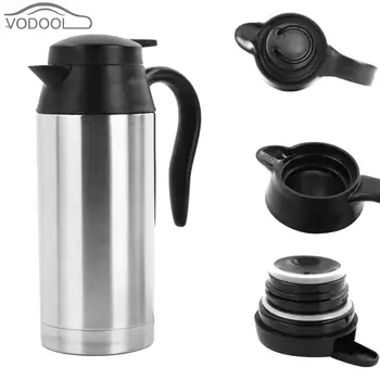 

Auto Car Kettle Heated Mug Stainless Steel 12V/24V Water Heater Heating Cup Pot Car Boiling Kettle Thermo Travel Kit