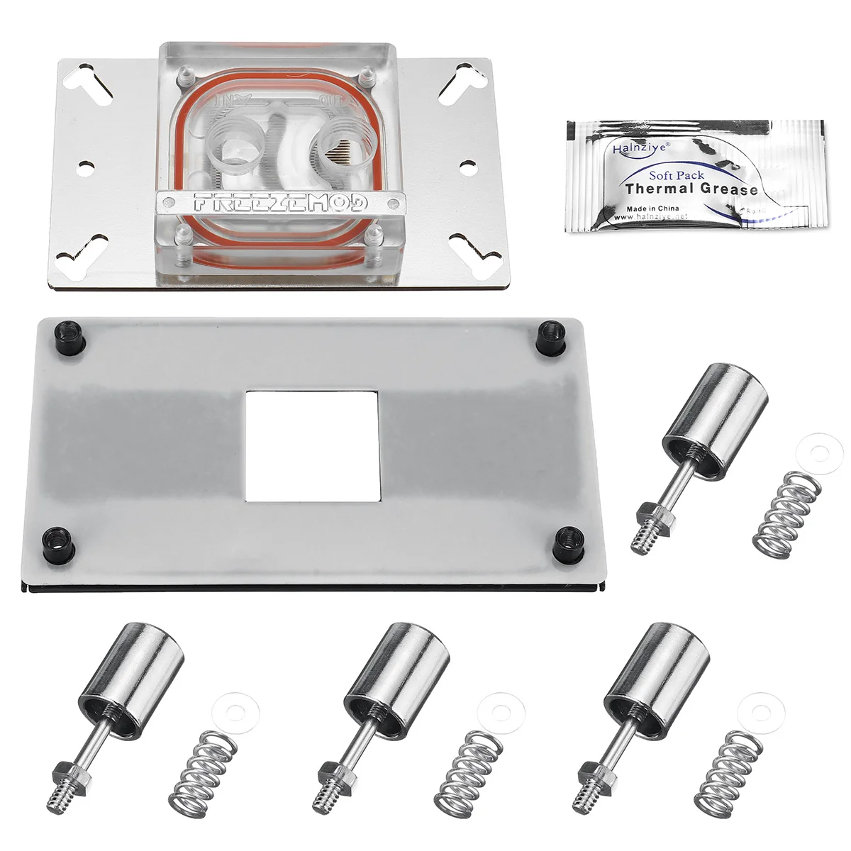 

Acrylic RGB CPU Water Cooling Block Sprayable CPU Liquid Block With 0.3 Channel for AMD-PM3D 771 AM2 AM3 AM3+ AM4