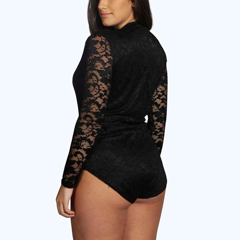 HDY Haoduoyi 2019 Plus Size Summer Women Sexy V-Neck Long Romper Big Large Size Lace Patchwork Skinny Jumpsuit 3XL 4XL 5XL 6XL HDY Haoduoyi 2019 Plus Size Summer Women Sexy V-Neck Long Romper Big Large Size Lace Patchwork Skinny Jumpsuit 3XL 4XL 5XL 6XL