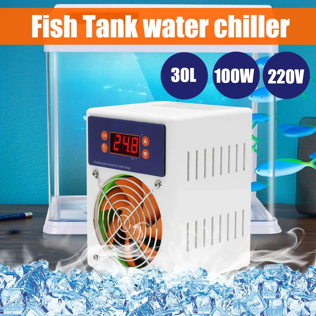 

Aquarium Fish Tank Automatic Temperature Control Fan Tank Cooling Aquarium Fan Water Cooling Aquarium Chiller Accessories