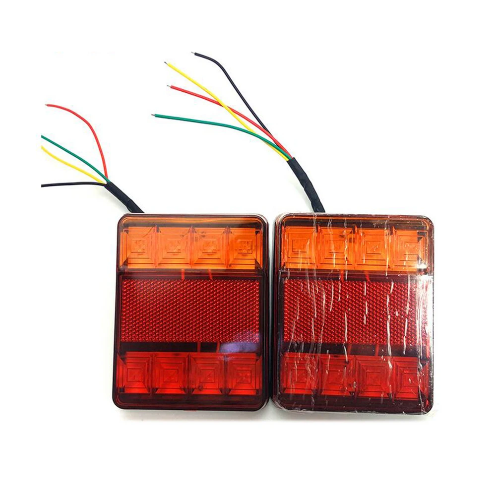 2x12 V Водонепроницаемый прочный автомобиль грузовик светодиодный задний светильник Аварийные огни Задний фонарь для прицепов, рабочими электрическими схемами кемперов ATV лодки