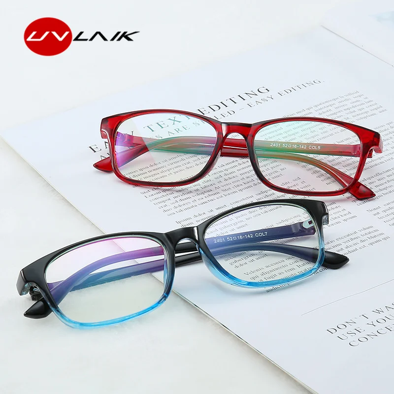 

UVLAIK Optical Glasses Frame Blue Light Blocking Spectacles Men Computer Radiation Protection Eyewear Anti Eyestrain Glasses