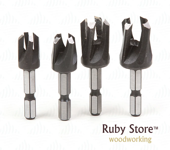 

Wood Plug Cutter Set 4pcs, 6mm, 8mm, 10mm, 12mm