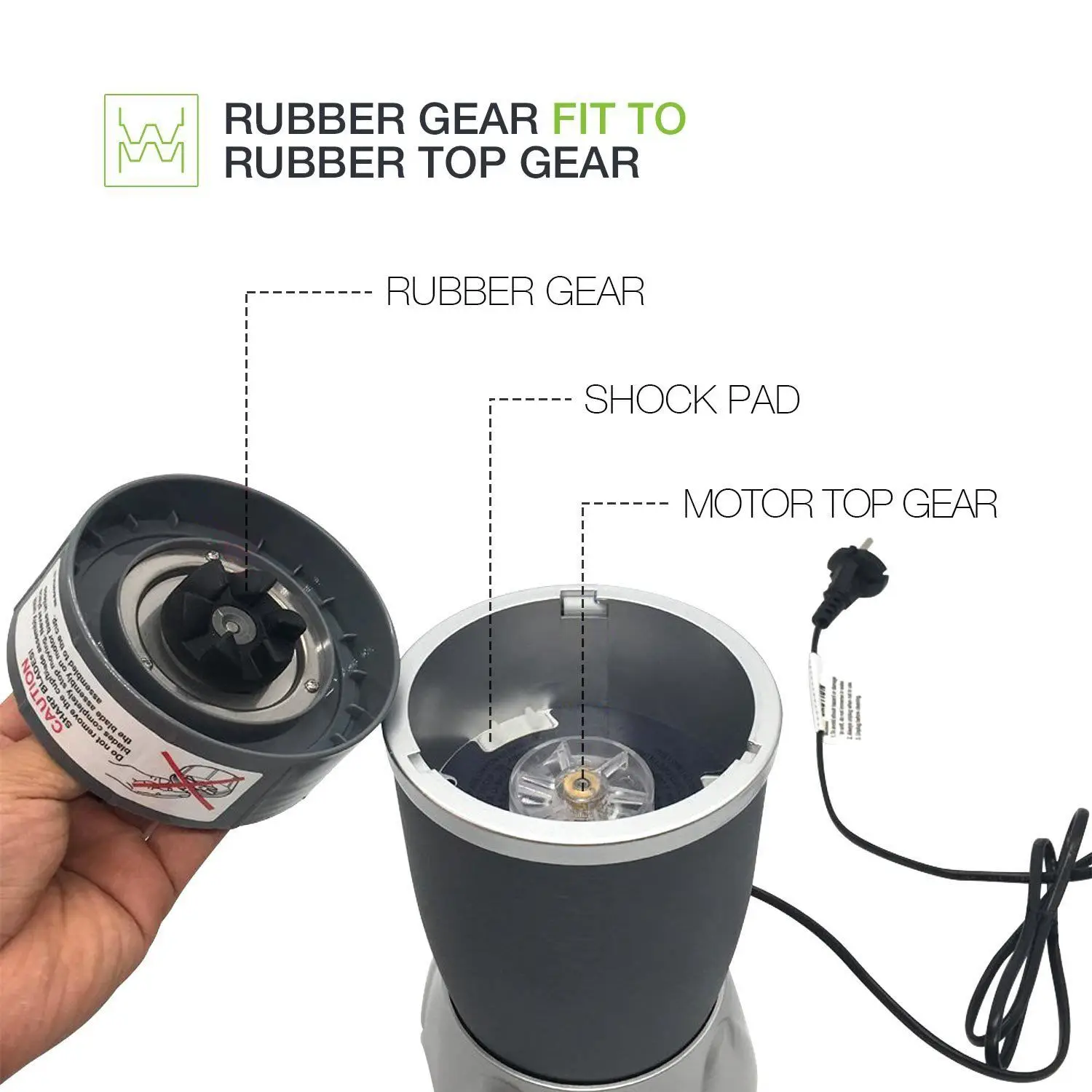 Deluxe Upgrade Parts kit ULTIMATE Cups & Blade &Top Gear & Gaskets & Shock Pad Replacement Set for High-Speed Blender/Mixer Sy