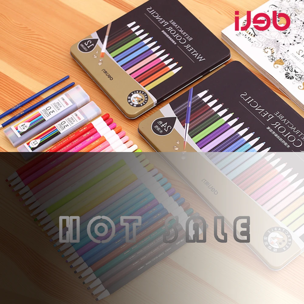

New shop School Supplies color Watercolor Painting pens Colored pencils students 12/24 colors set Artists WJ-SMTG162
