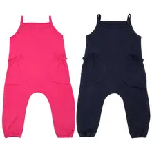 Детский комбинезон, комплект одежды, однотонный комбинезон без рукавов для маленьких мальчиков и девочек, комплекты для детей