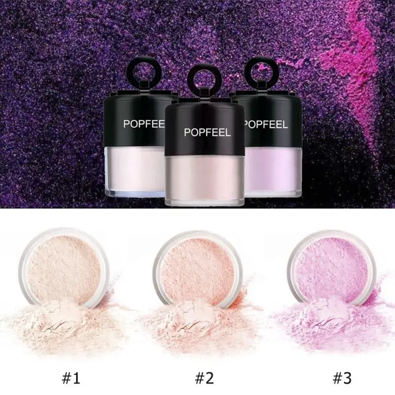 

3 Colors Smooth Loose Powder Oil Control Long Lasting Loose Setting Powder Face Concealer Finish Powder Foundation