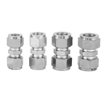 

Stainless Steel Pipe Fitting Double Ferrule Joint Connector Single Card Sleeve durable