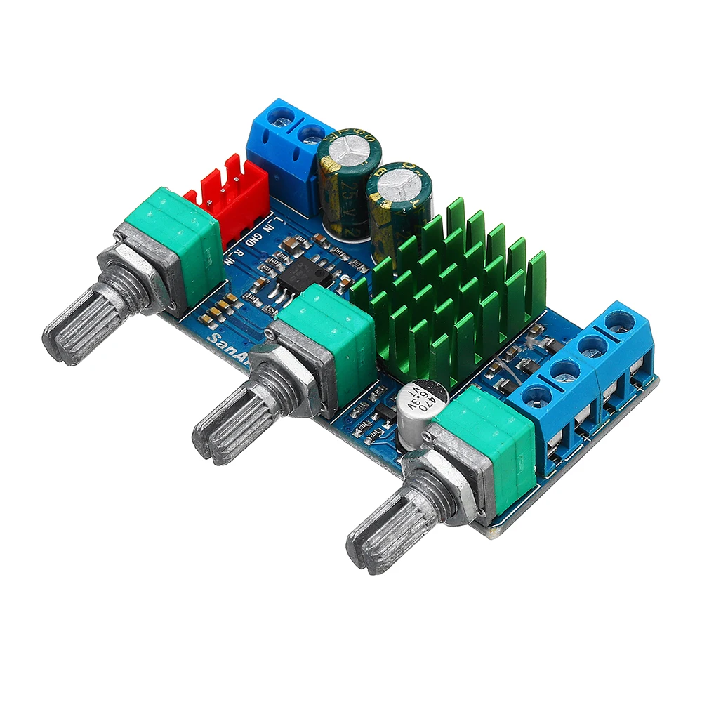 

DC 12V To 22V TAP3116D2 2.0 Stereo Double Channel HiFi High Power Digital Amplifier Board