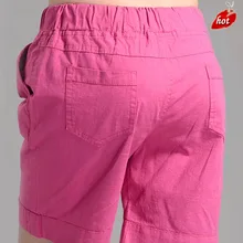 Женская одежда повседневные свободные шорты с высокой талией летние новые кружевные эластичные прямые штаны хлопковые большие размеры O8R2