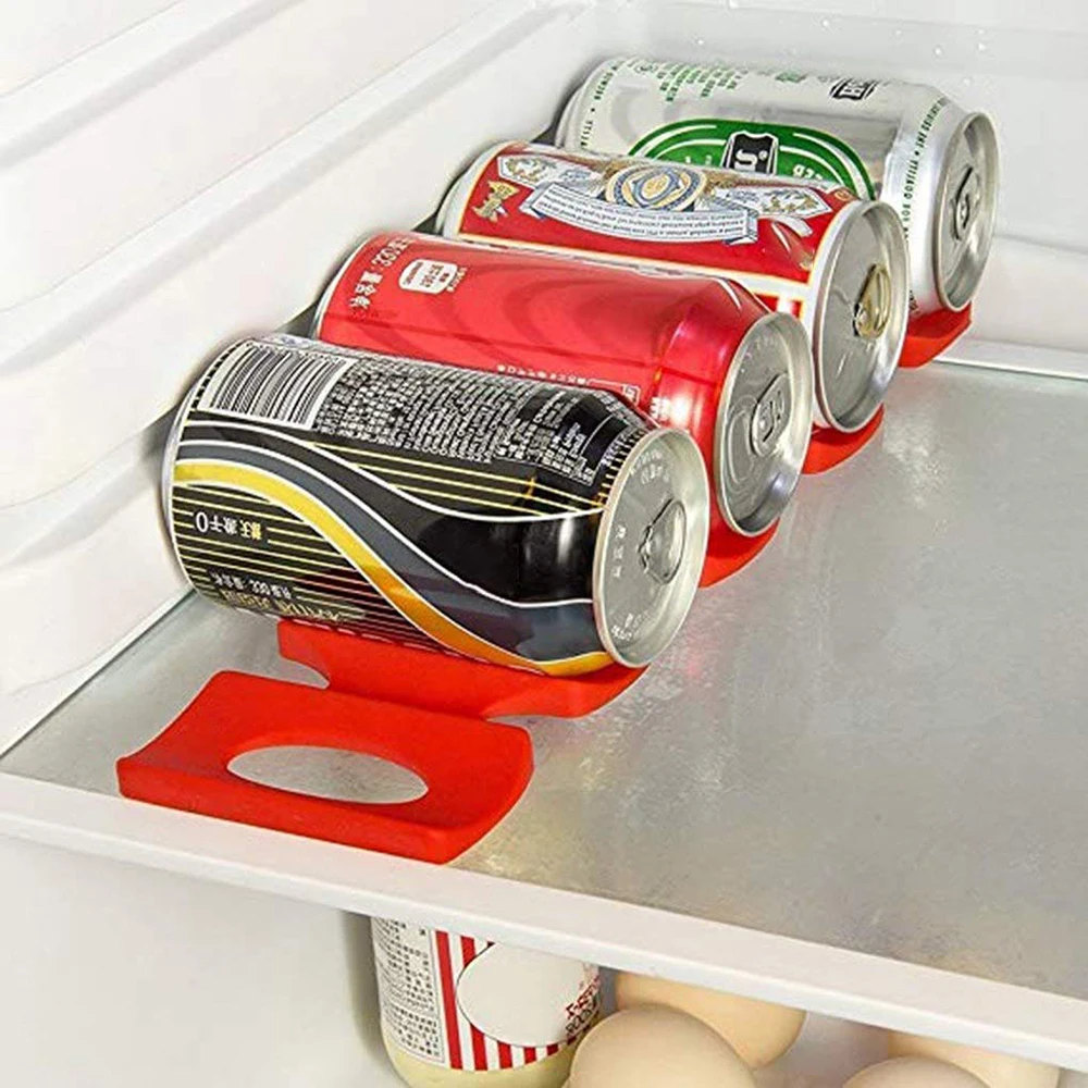

Foldable Cans Beer Tank Fridge Organizer Silicone Pads Tile Cushions Bottle Rack Space Save Tool Kitchen Tank Home Accersories
