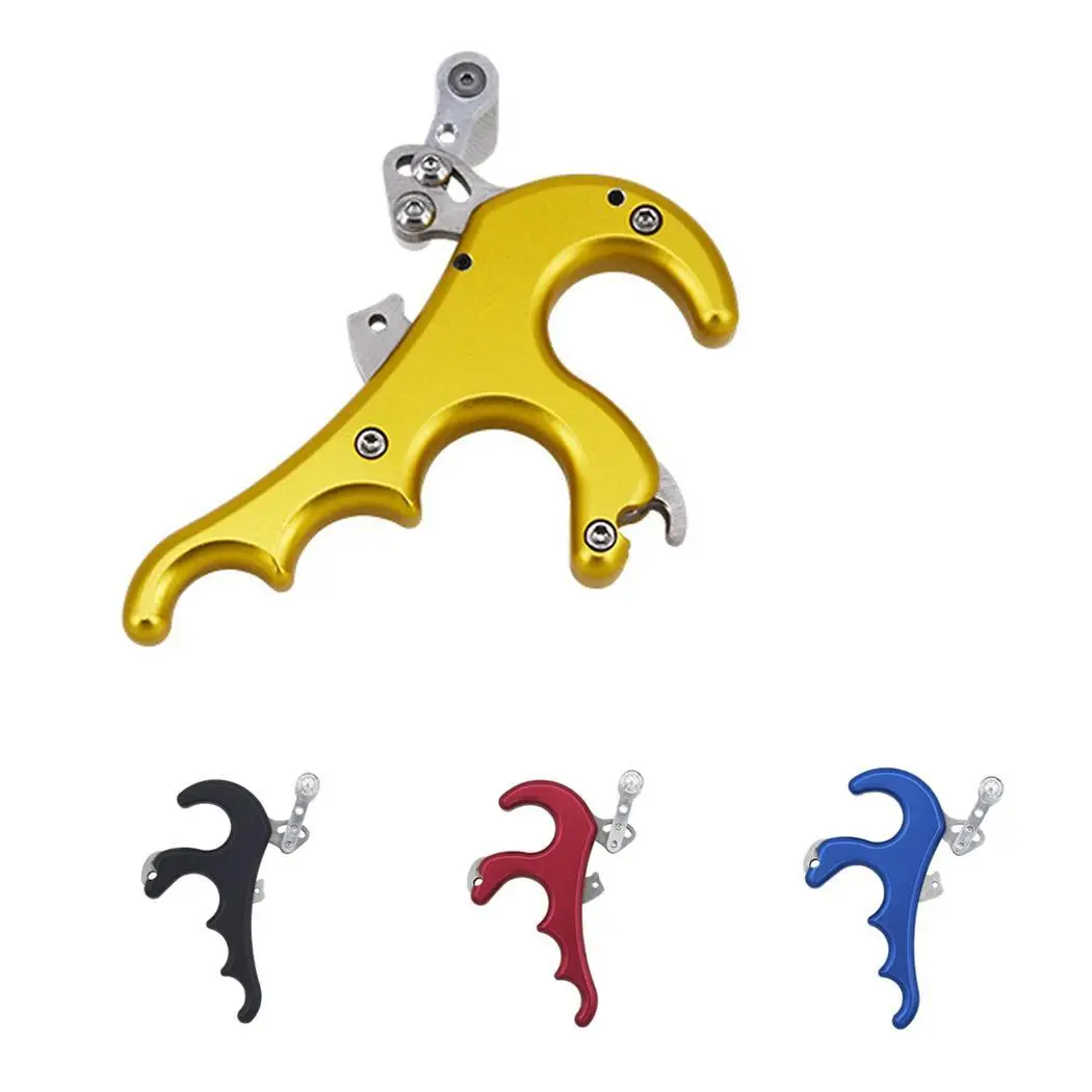 

5 Color 4 Finger WOLF Grip Caliper Release Aid Stainless Steel Release for Compound Bow Hunting/Shooting Archery Bow