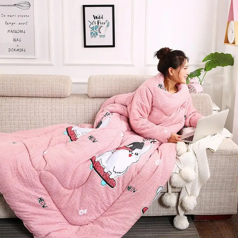 150x200 см переносное одеяло с рукавами руки, домашнее одеяло с рукавами для взрослых, офисное, свободное, многофункциональное одеяло s