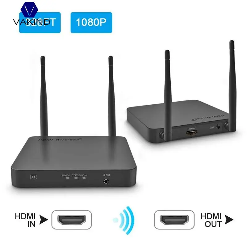 

NEW 5GHz Wireless Transmission System HDMI Extender Transmitter And Receiver 100m Video WIFI Wireless HDMI Sender Kit