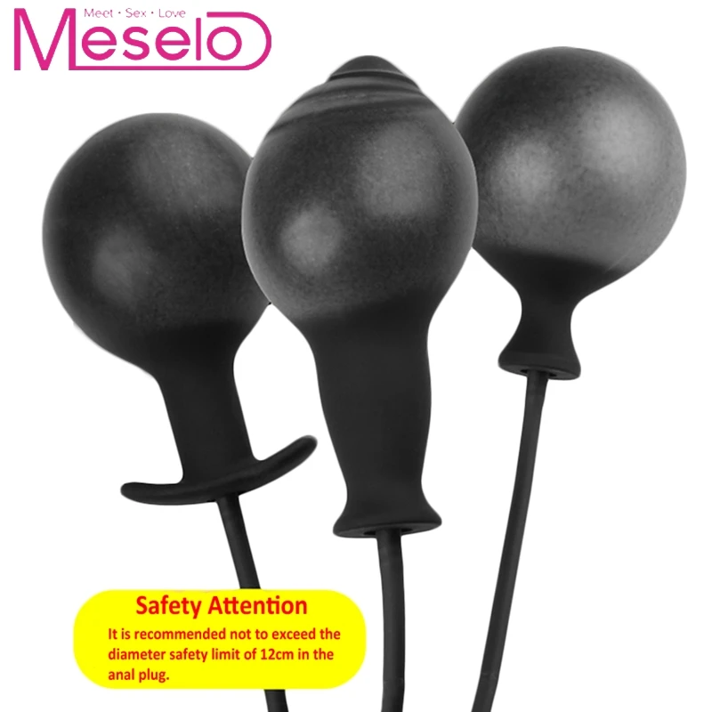 Meselo силиконовые надувные Анальная пробка увеличиваемый, Анальный интимный расширитель игрушки для женщин для мужчин гей надувной