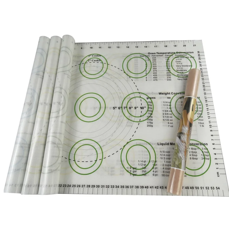 

High Temperature Resistance Scale Rolling Dough Mat Baking Mat Sheet Confectionery Tools Kitchen Household Silicone Mat
