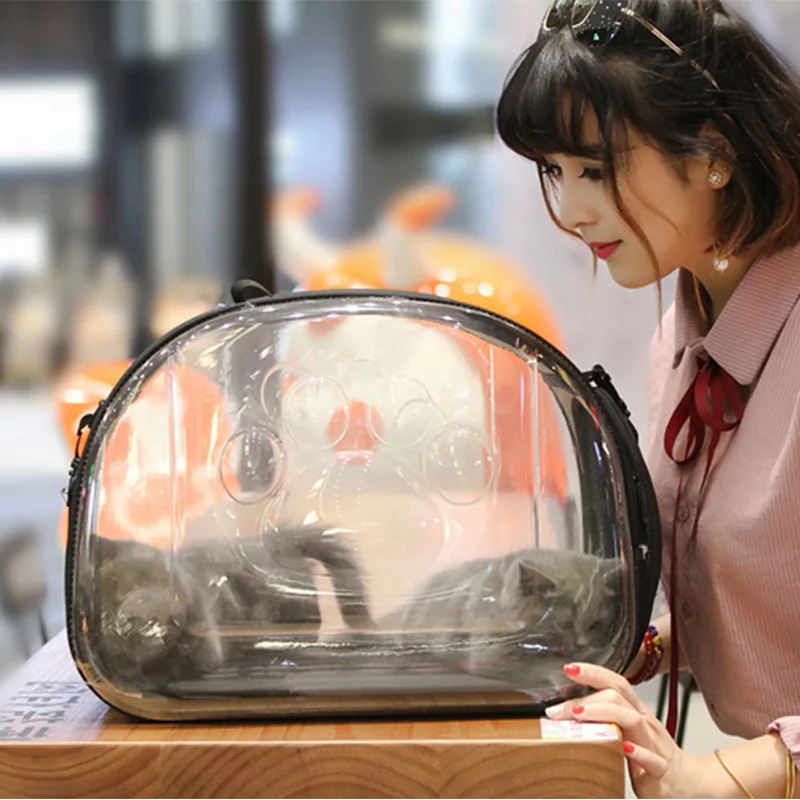 Портативный прозрачный кот собака переноска сумка кошка-переноска рюкзак путешествия на открытом воздухе Набор сумок через плечо сумка складная дышащая сумка