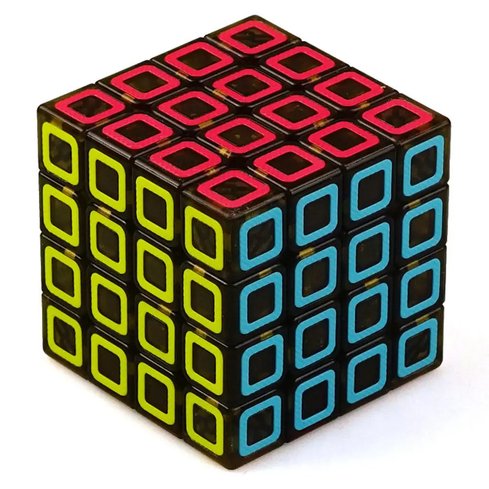 

LeadingStar 4x4 Black Translucent Bottom Magic Cube Kids Stress Reliver Puzzle Toy