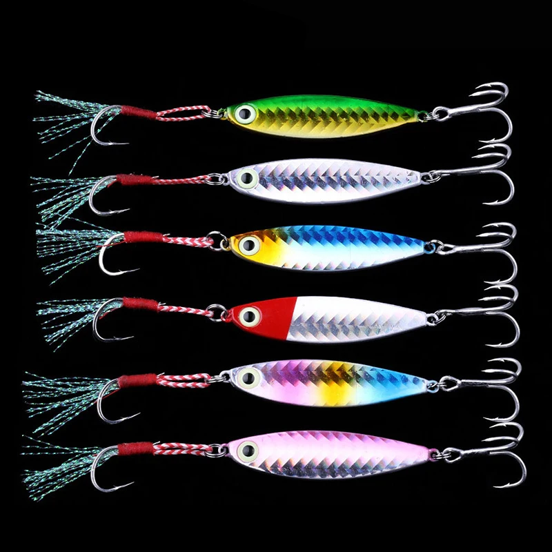 

1PC 7g/10g15g/20g Long Shot Fishing Lure Metal Fake Bait Lead Fish Explosion Sea Bream Laser Iron Plate Bait