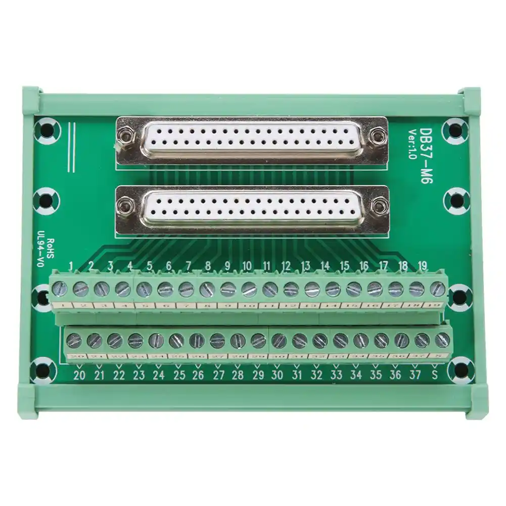 DB15-M6 Modulo connettore scheda morsettiera a doppia testa femmina Modulo interfaccia per montaggio su guida DIN per collegamento elettrico DB15-M6 Modulo connettore scheda morsettiera a doppia testa femmina Modulo interfaccia per montaggio su guida DIN per collegamento elettrico