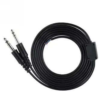 

2m DIY Cable DIY Replacement Cable for Aviation Headphone Headset Plane 1/4 Dual GA Plug Cables 2019 new style