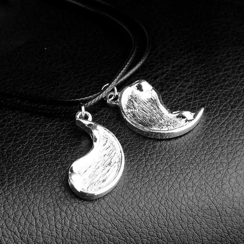 2 шт./компл. модное ожерелье Yin Yang Tai Chi с кожаной цепочкой для лучших друзей Bff
