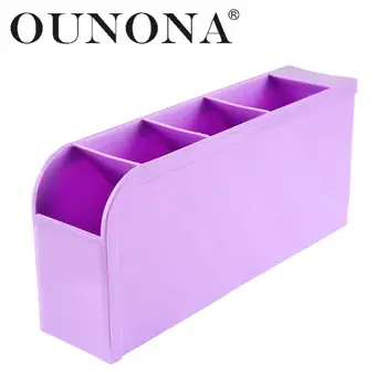 

OUNONA Multifunctional Saving Space Four Grids Desktop Comestics Toiletry Organizer Makeup Stationery Socks Storage Box Case