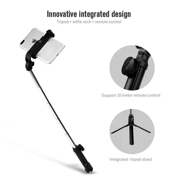 

2 IN 1 Wireless Bluetooth Selfie Sticks With Tripod Stand 360 Rotate Button Remote Control Selfiestick For IPhone Android Phones