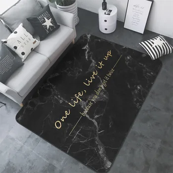 

DeMissir 9 Kinds Europe Brief Black Letters Marble Printed Rugs Carpets Bedroom For Kids Home Living Room alfombra dormitorio