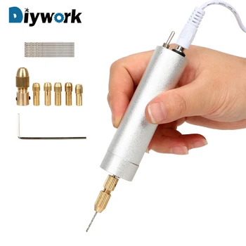 

DIYWORK 19pcs/set Mini Electric Engraving Carving Chisel Pen Set Power Tool Accessories Portable Miniature Tool 4V