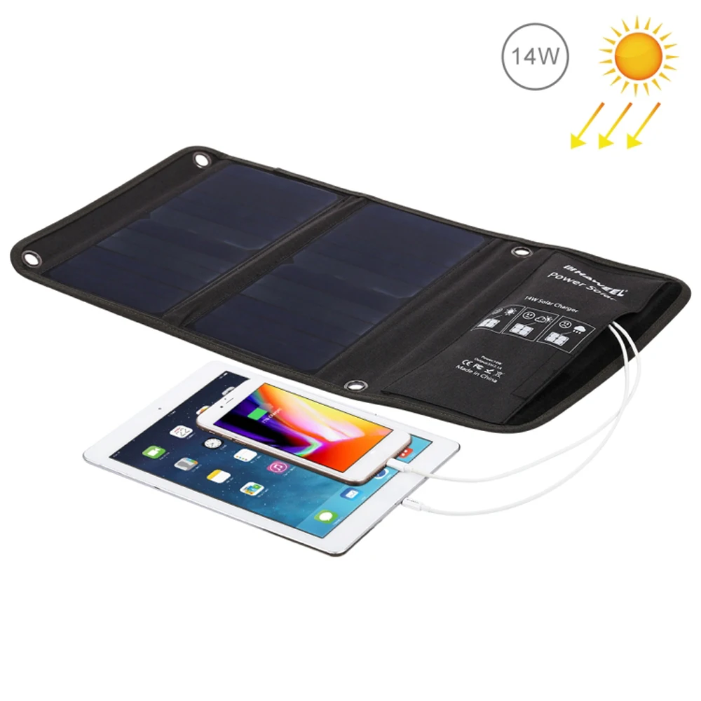 

Portable Solar Charger Sun Power Charger Outdoor Solar Panels Soalr Panel Charger for Smartphones and Other 5V USB Devices